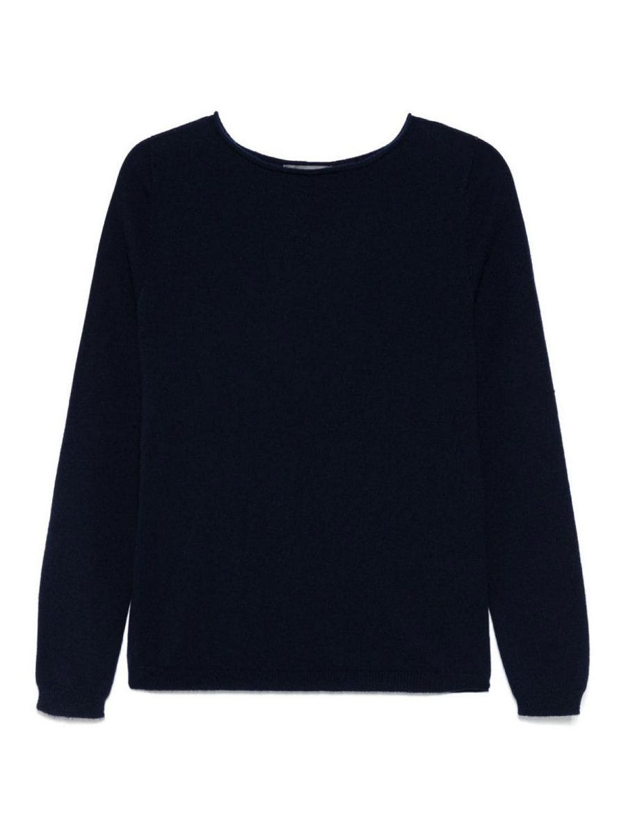 Hawico Pull Col Bateau - Bleu Foncé