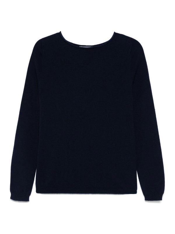 Hawico Pull Col Bateau - Bleu Foncé