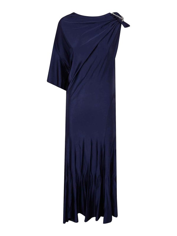 Rabanne Robe Au Genou - Bleu
