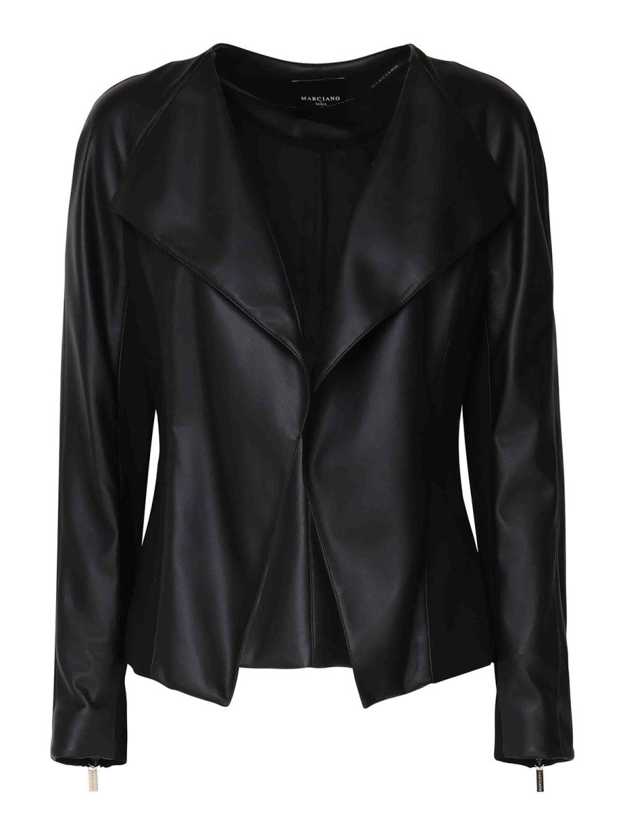 Guess Blouson En Cuir - Noir