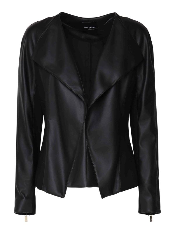 Guess Blouson En Cuir - Noir