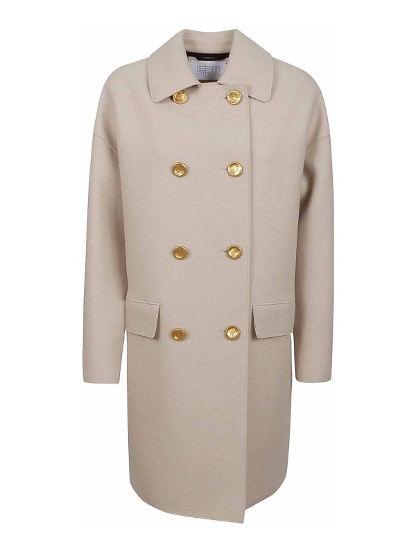 Harris Wharf London Manteau Court - Crème