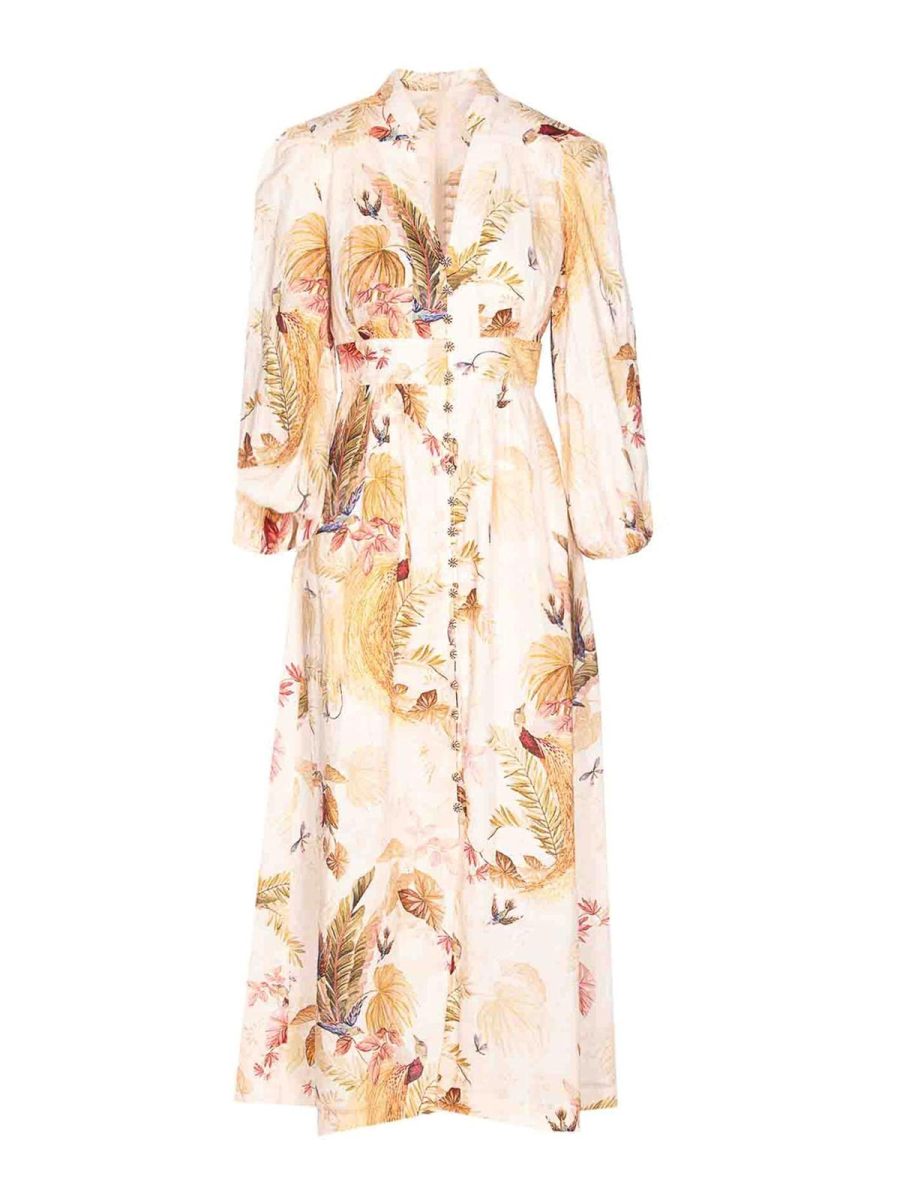 Zimmermann Robe Au Genou - Blanc