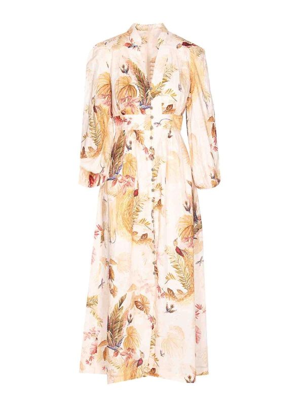 Zimmermann Robe Au Genou - Blanc