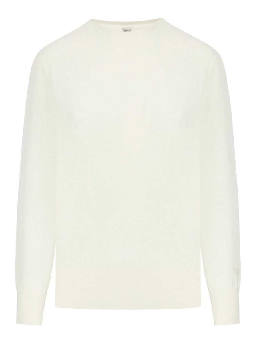 Toteme Pull Col Rond - Blanc