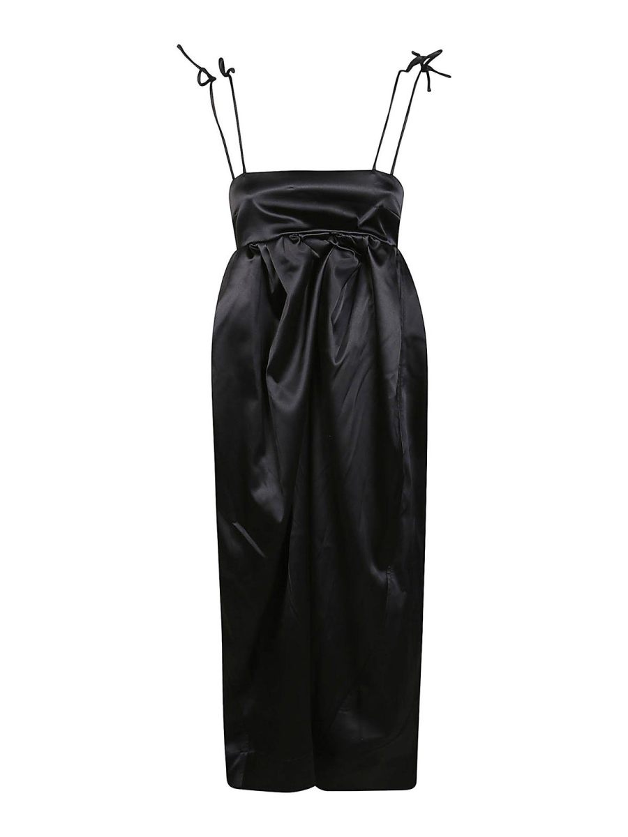Ganni Robe Au Genou - Noir
