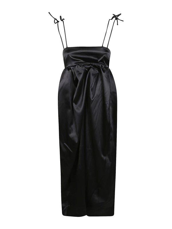 Ganni Robe Au Genou - Noir