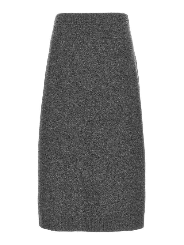 Brunello Cucinelli Jupe Midi - Gris