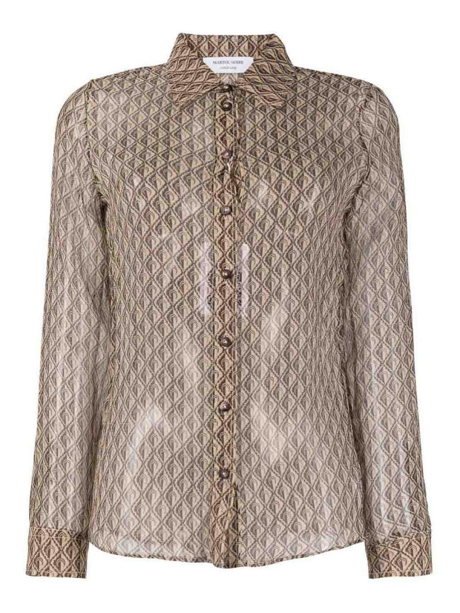 Marine Serre Chemise - Beige
