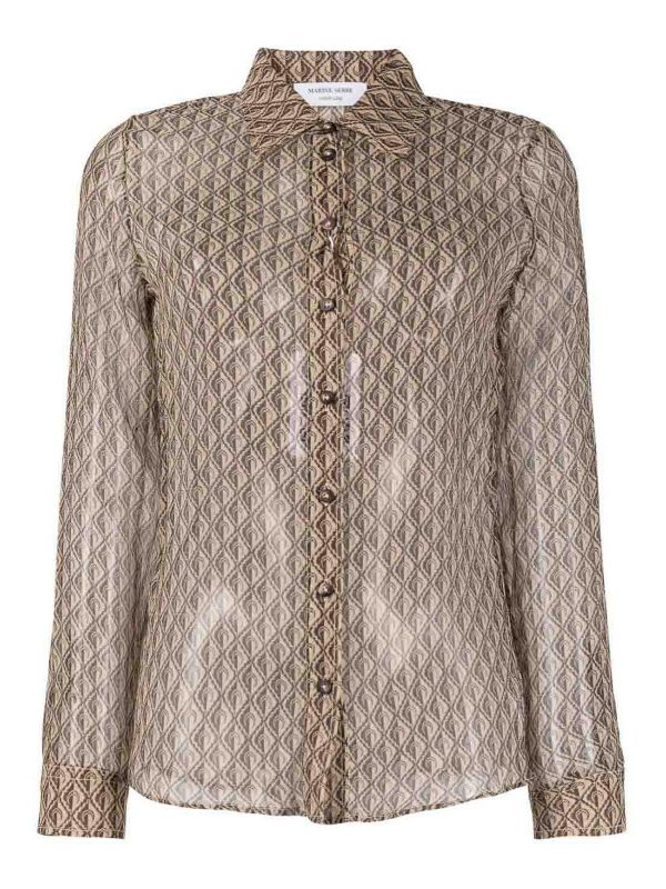 Marine Serre Chemise - Beige