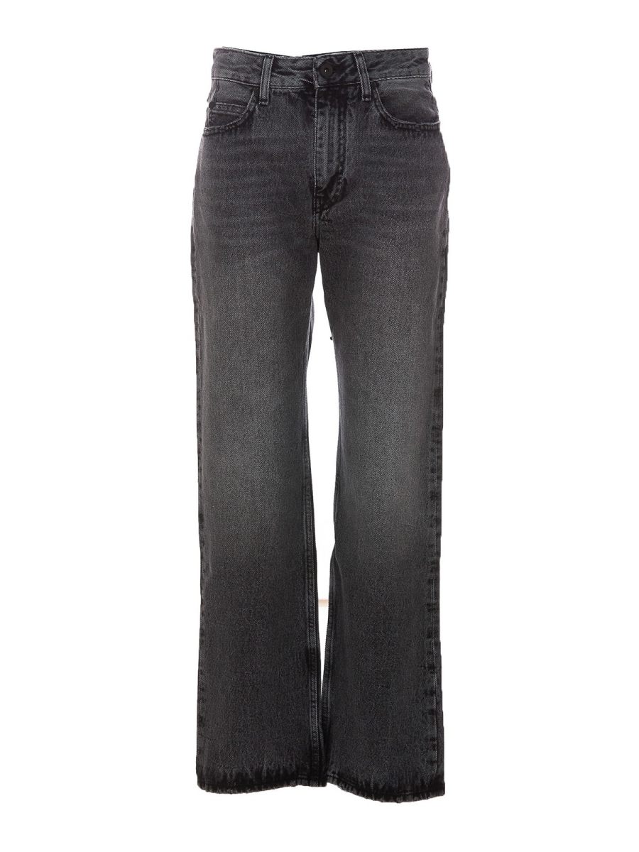 Off-White Jean Droit - Noir