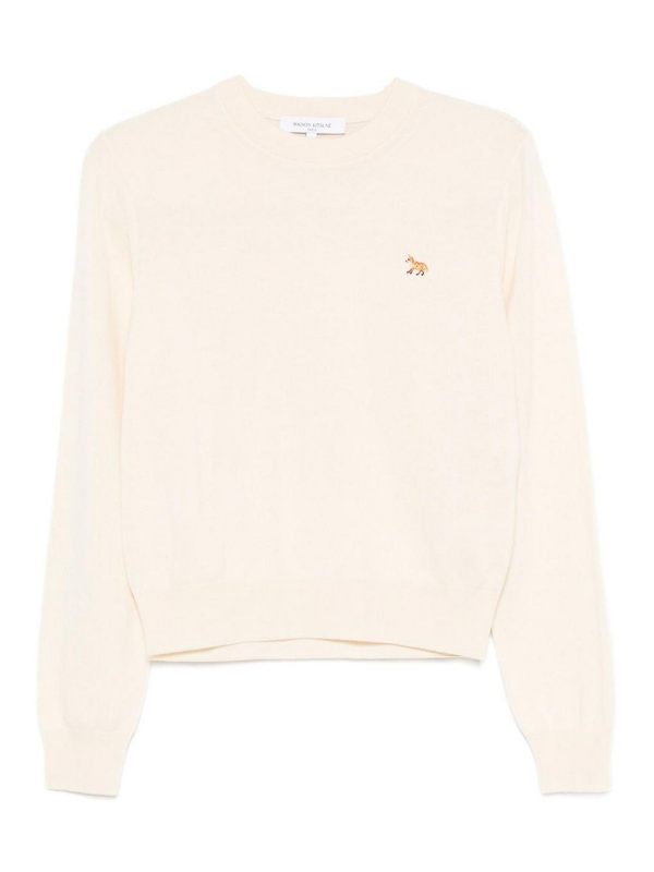 Maison Kitsuné Pull Col Rond - Rose Clair