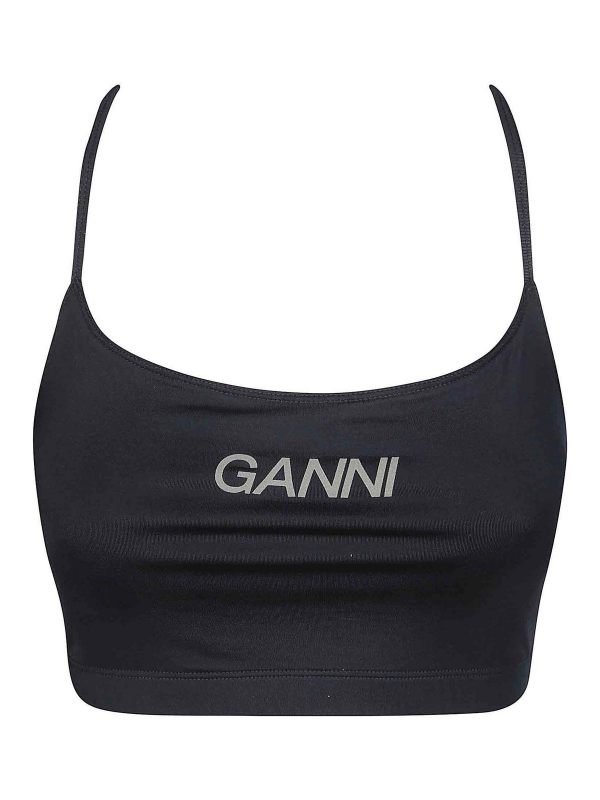 Ganni Top - Bleu