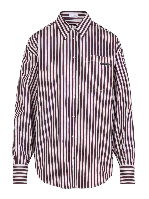 Brunello Cucinelli Chemise - Rouge Brun