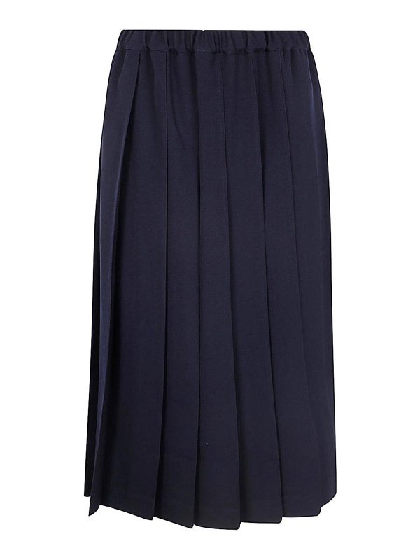 Comme Des Garcons Jupe Midi - Bleu