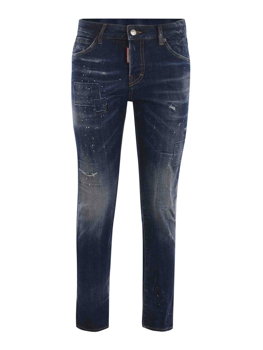 Dsquared2 Jean Droit - Foncé Délavé