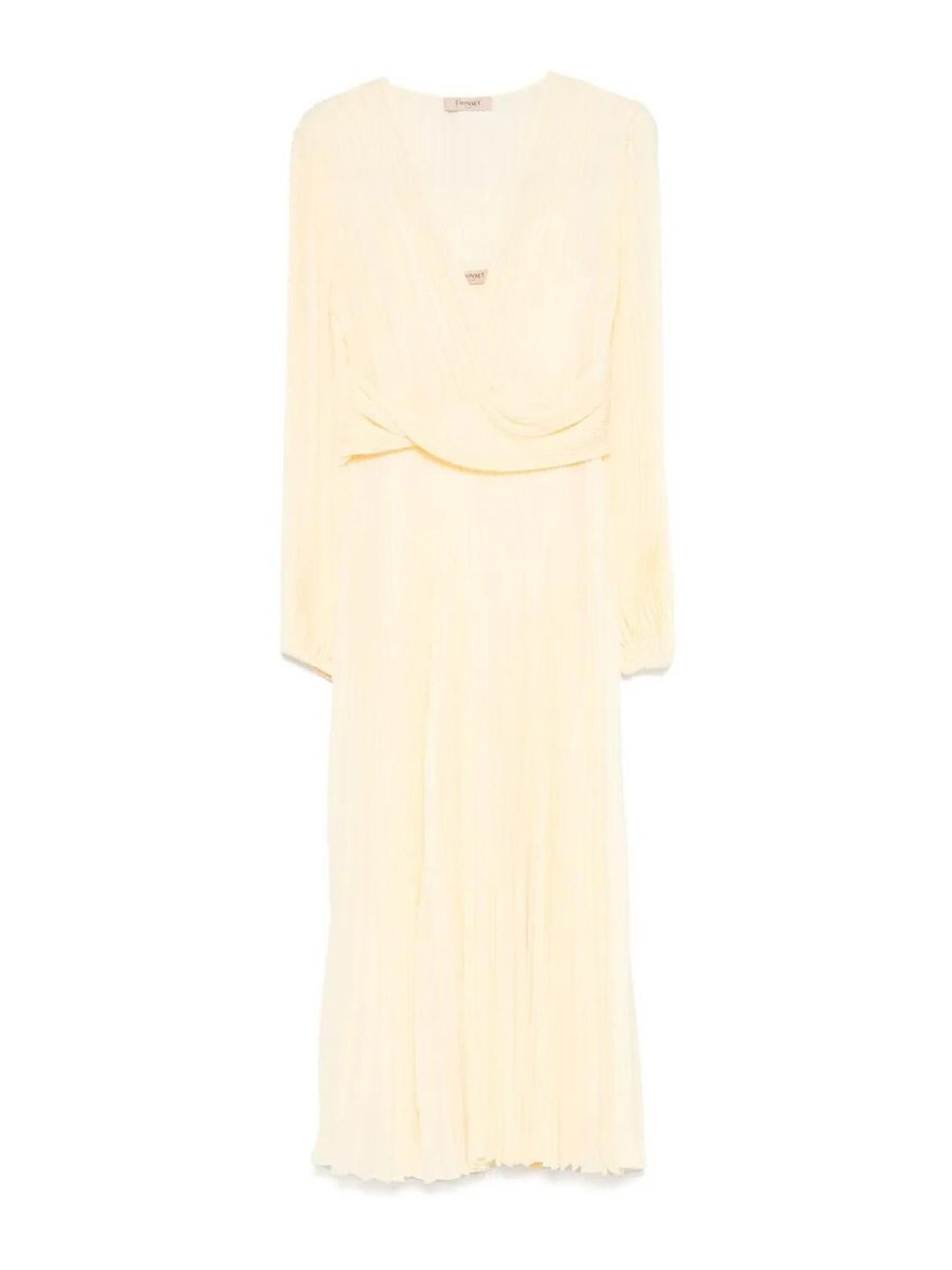 Twinset Robe Au Genou - Crème
