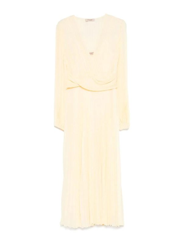 Twinset Robe Au Genou - Crème