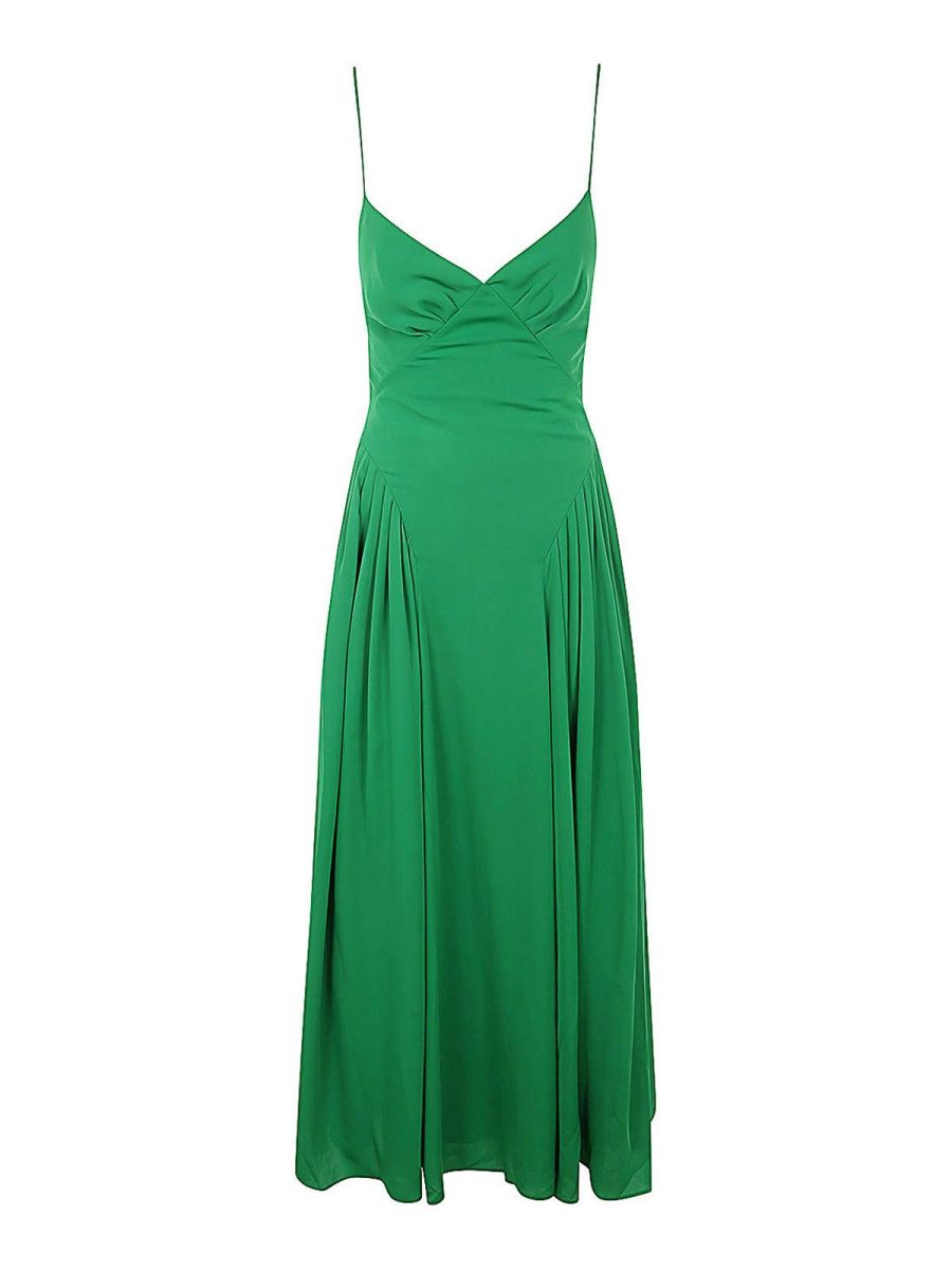 Self Portrait Robe Au Genou - Vert
