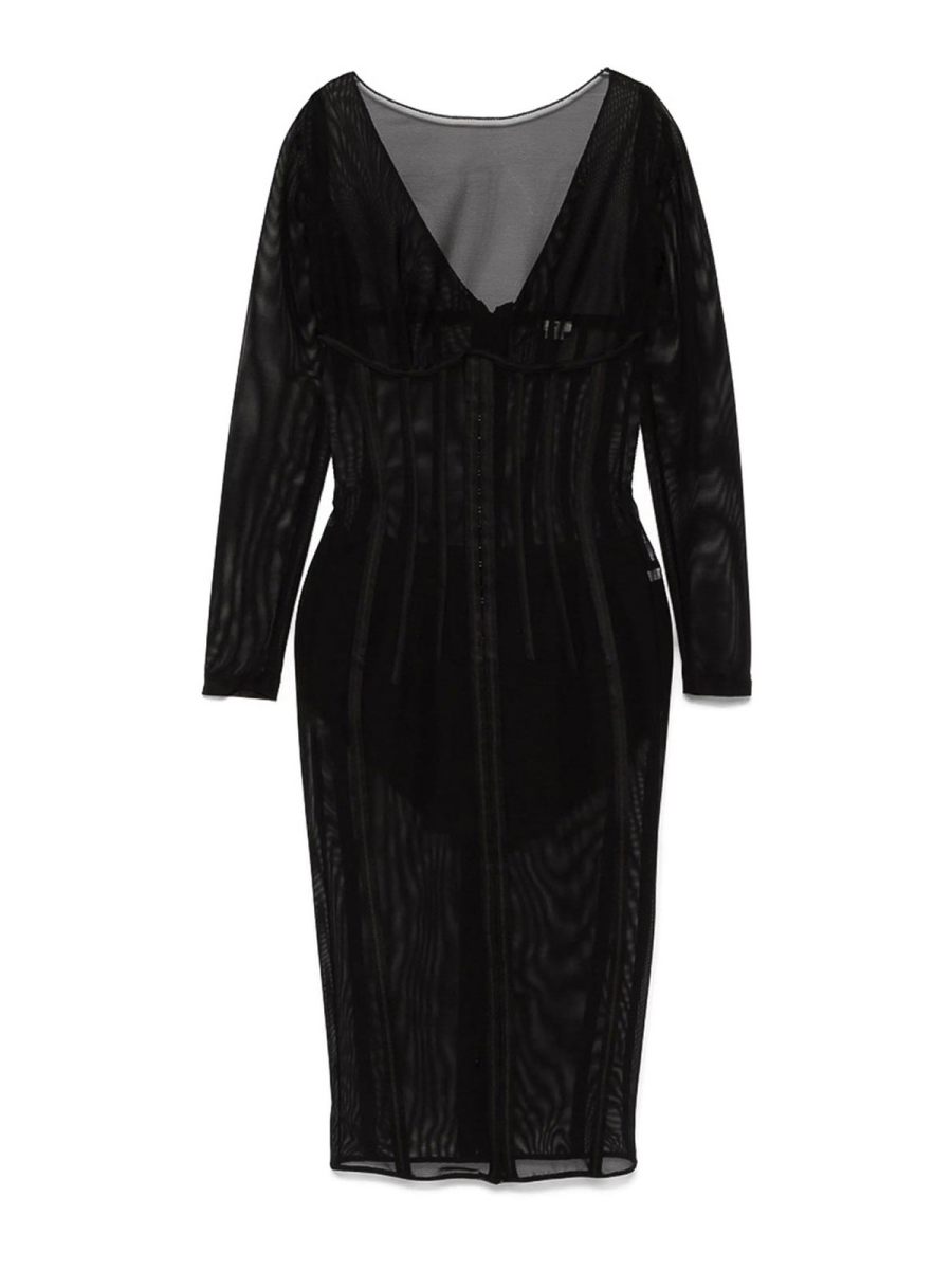 Elisabetta Franchi Robe Au Genou - Noir