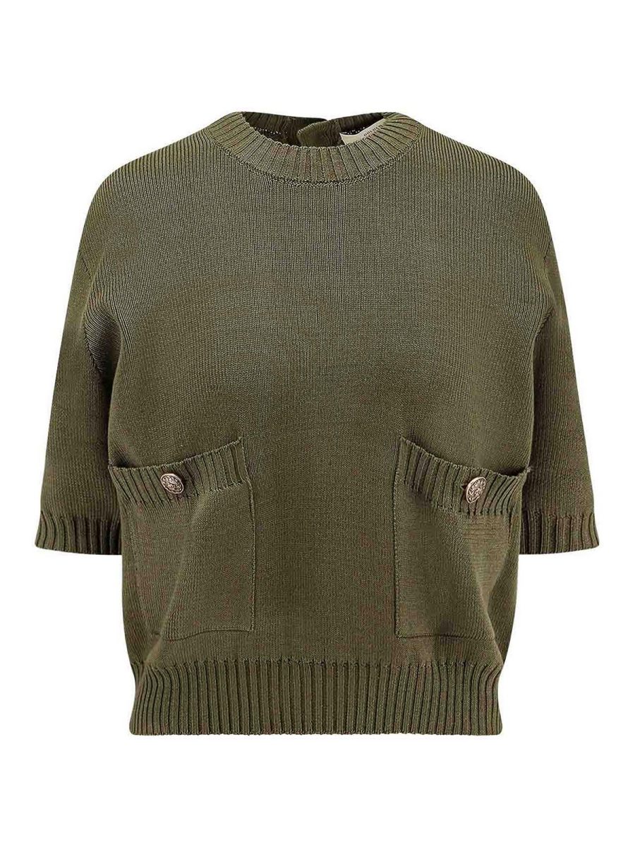 Golden Goose Pull Col Bateau - Vert Foncé
