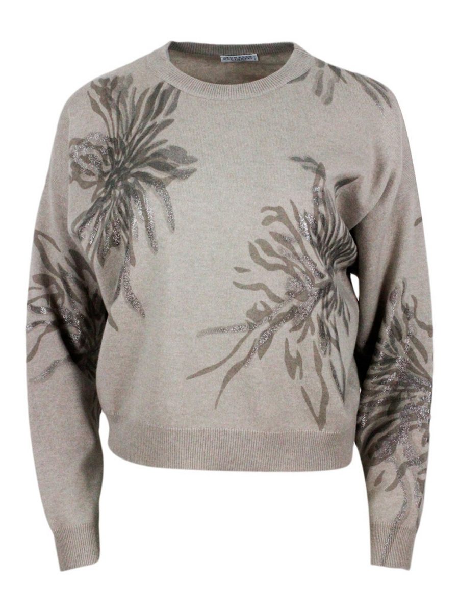 Brunello Cucinelli Pull Col Rond - Marron