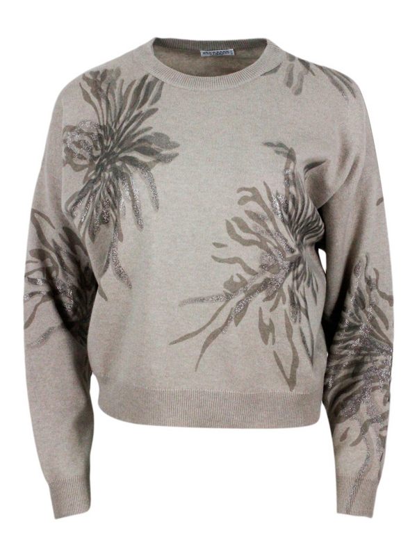 Brunello Cucinelli Pull Col Rond - Marron