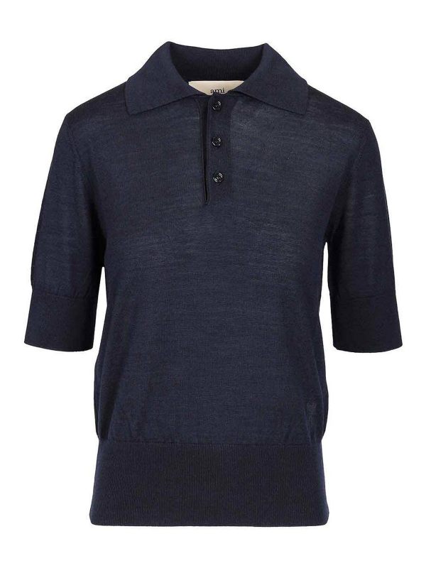 Ami Paris Polo - Bleu