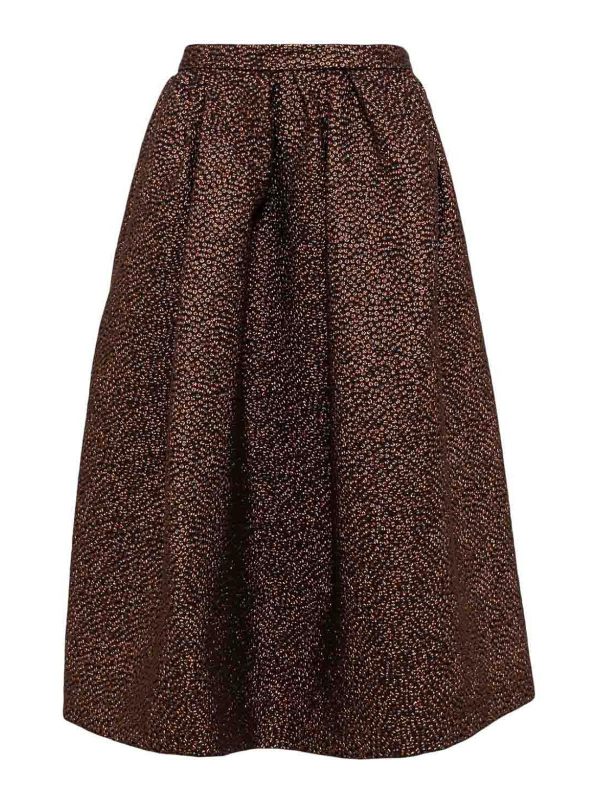 Dries Van Noten Jupe Midi - Marron
