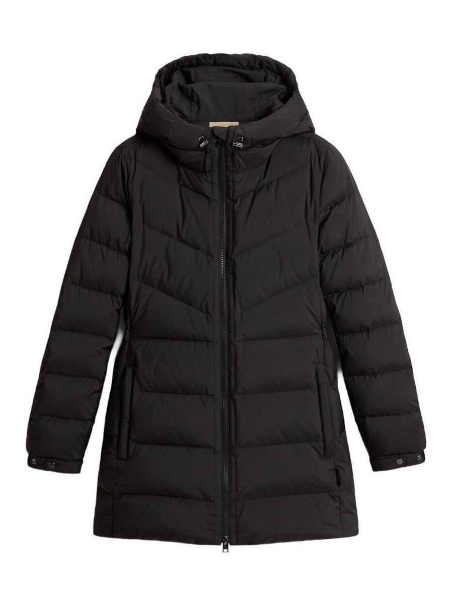 Woolrich Manteau Au Genou - Noir