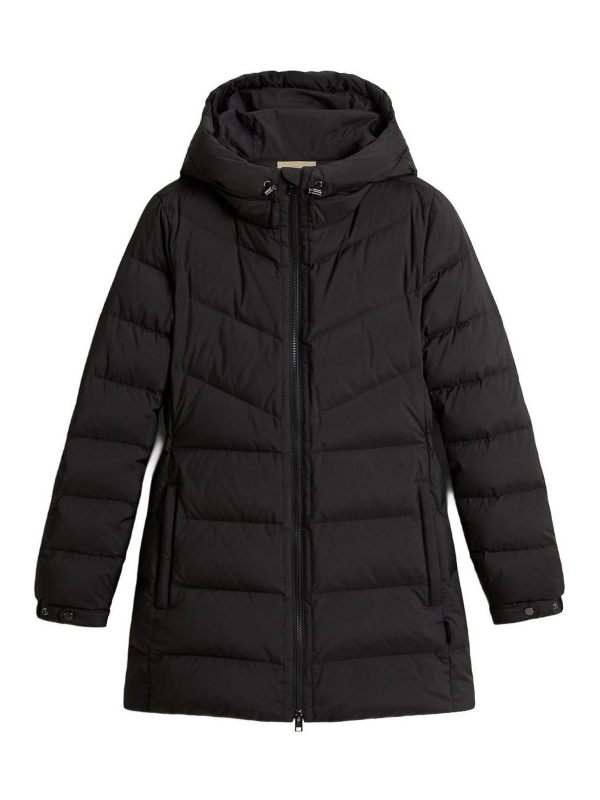 Woolrich Manteau Au Genou - Noir