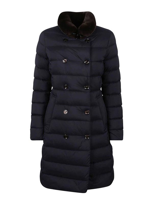 Moorer Manteau Au Genou - Bleu