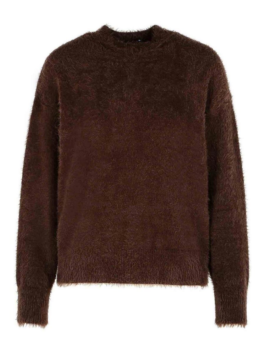 Moschino Jeans Pull Col Rond - Marron