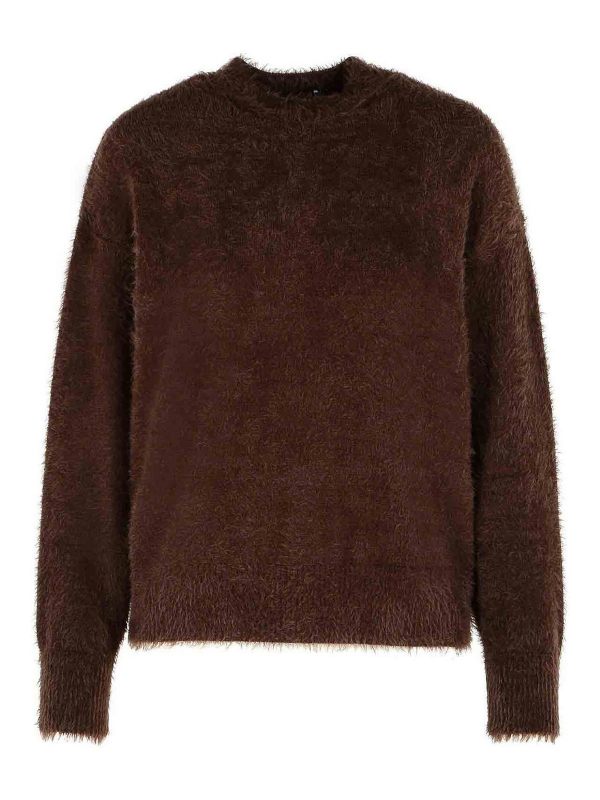 Moschino Jeans Pull Col Rond - Marron