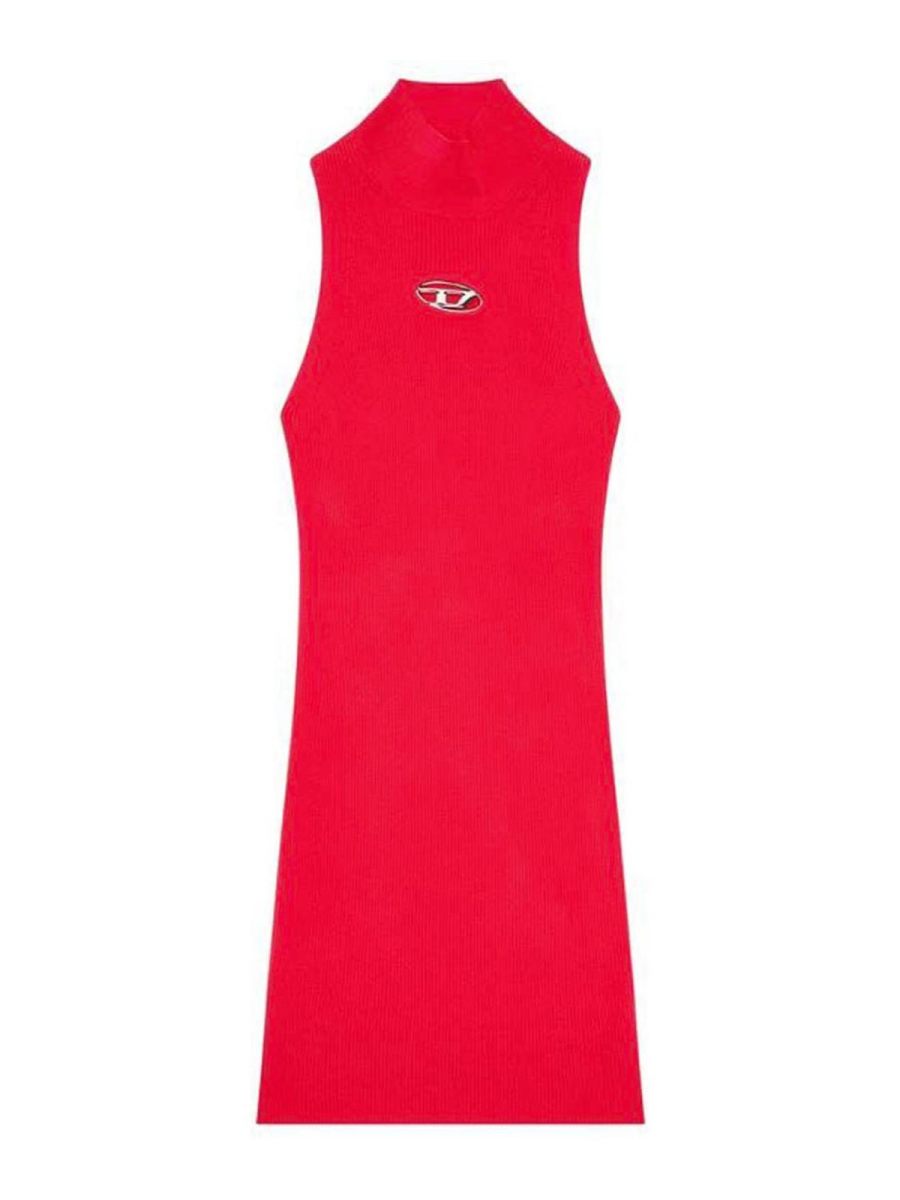 Diesel Robe Au Genou - Fuchsia