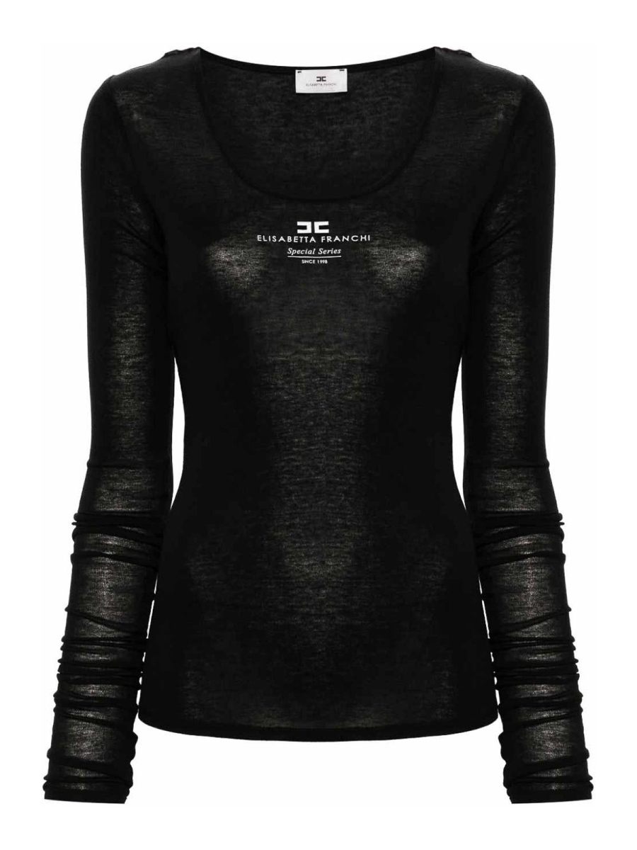 Elisabetta Franchi Jean Droit - Noir