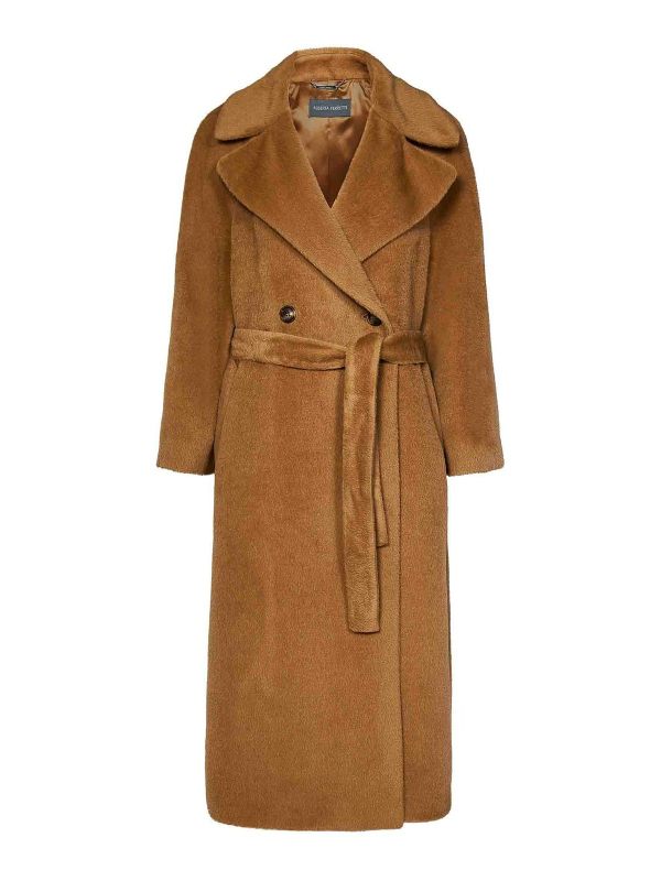 Alberta Ferretti Manteau Court - Marron
