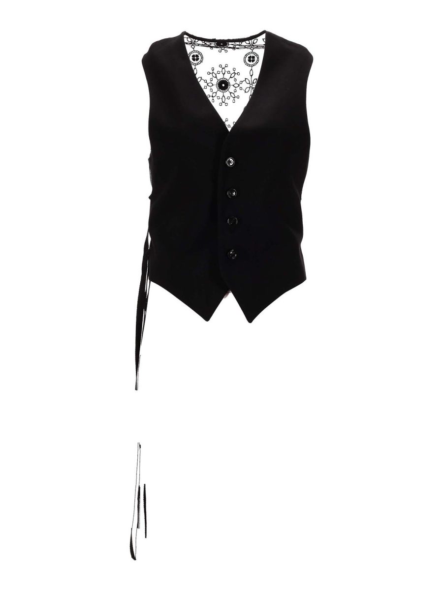 Ann Demeulemeester Top - Noir