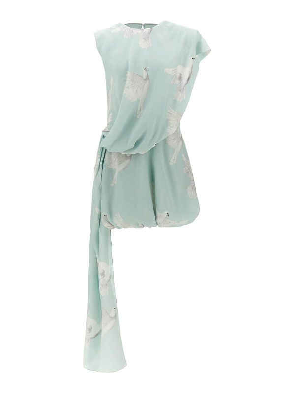 Stella Mccartney Robe Au Genou - Bleu Clair