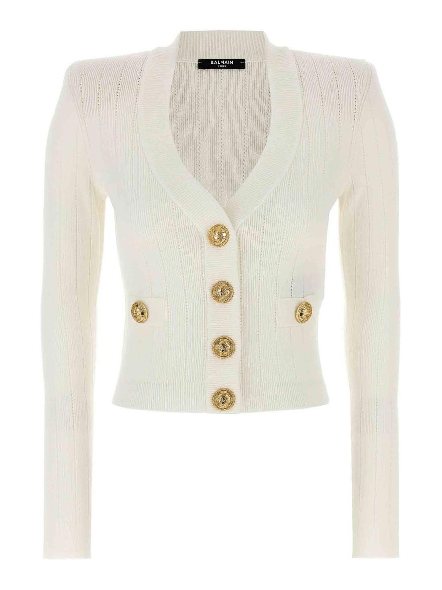 Balmain Cardigan - Blanc