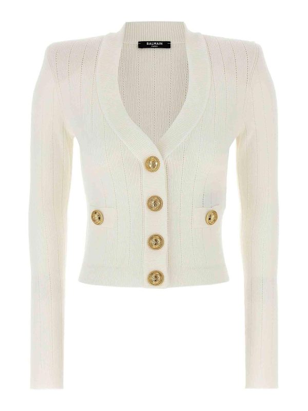 Balmain Cardigan - Blanc