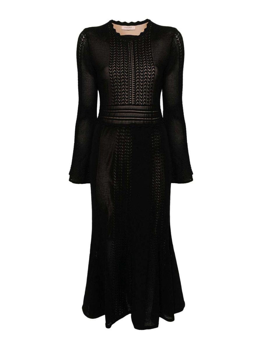 Twinset Robe Au Genou - Noir