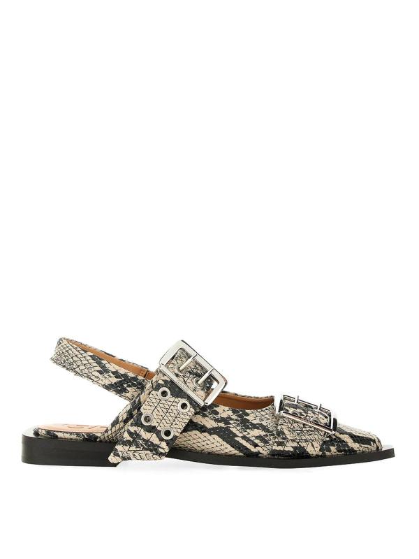 Ganni Ballerines - Imprimé Animal