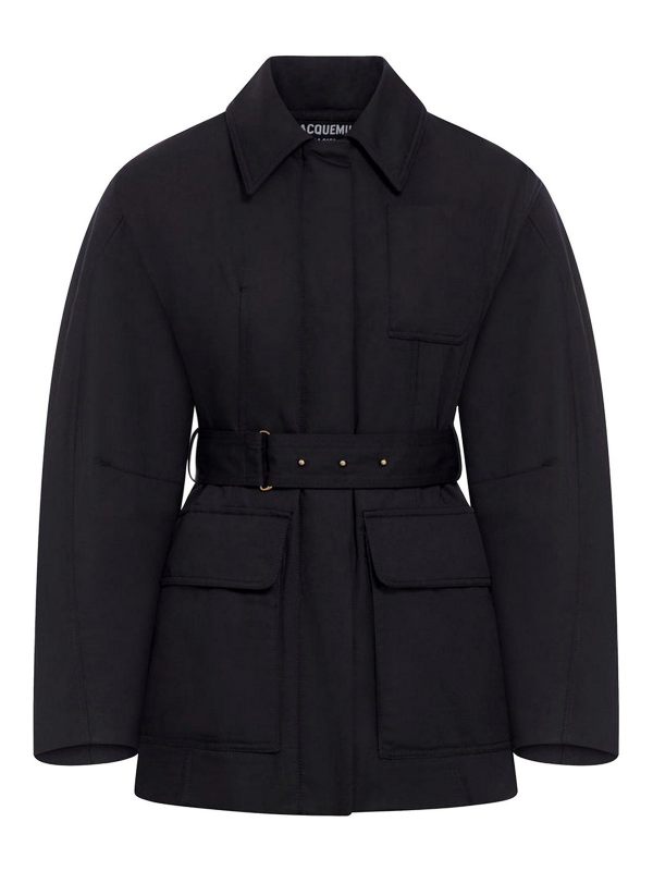 Jacquemus Manteau Court - Noir