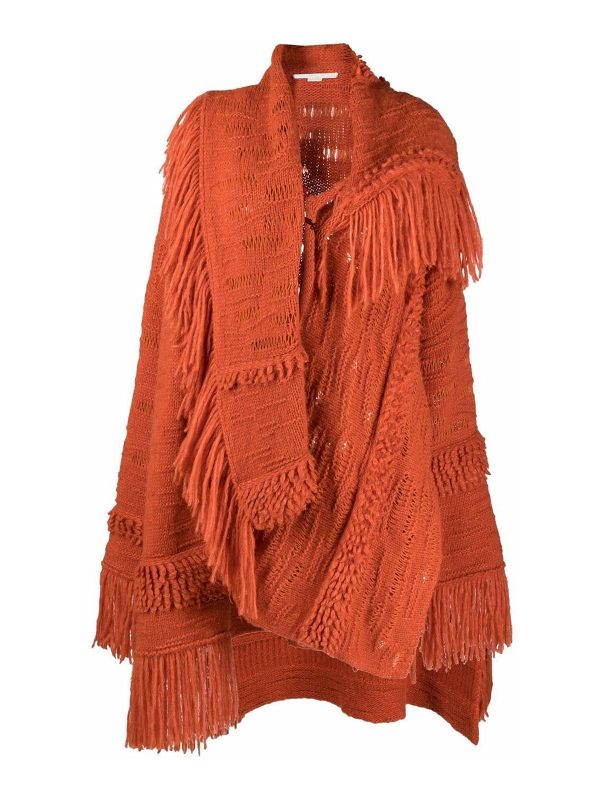Stella Mccartney Manteau Au Genou - Orange