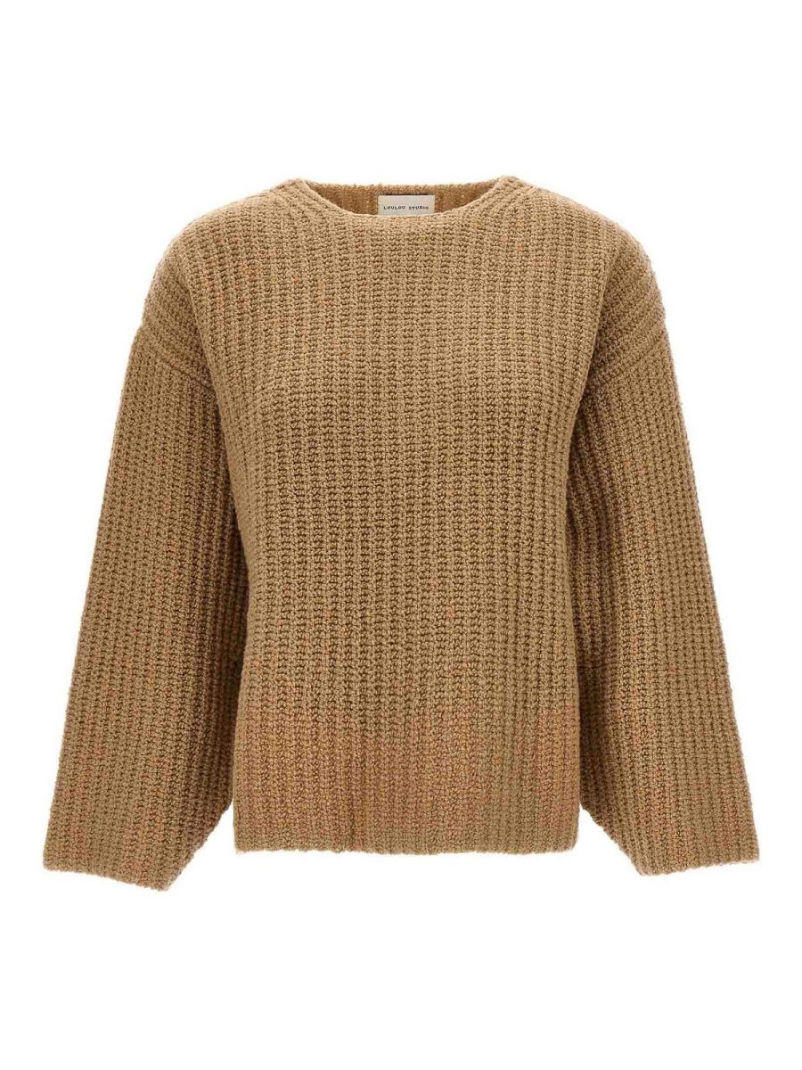 Loulou Studio Pull Col Rond - Beige