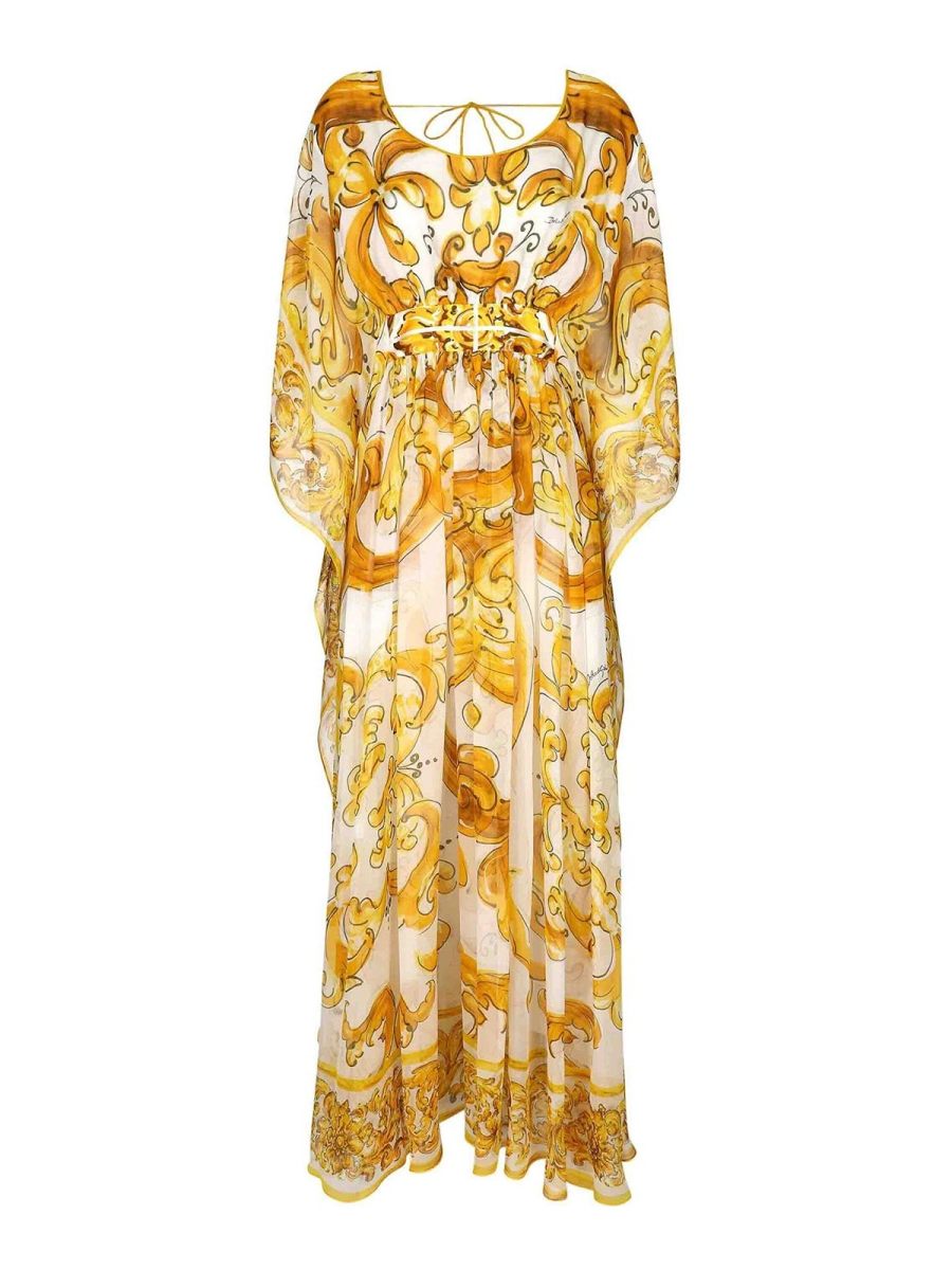 Dolce & Gabbana Robe Au Genou - Jaune