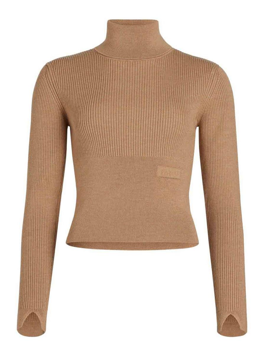 Patou Pull Col Rond - Beige
