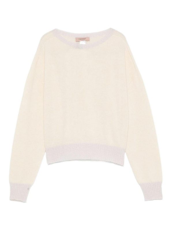 Twinset Pull Col Bateau - Blanc