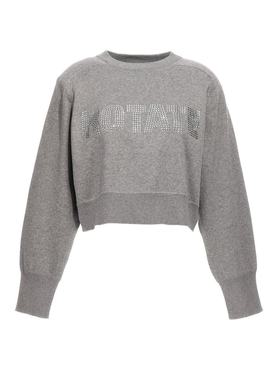 Rotate Birger Christensen Pull Col Rond - Gris